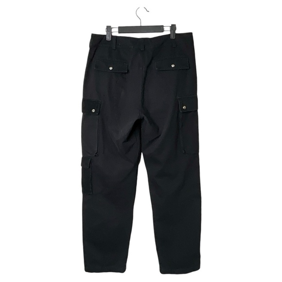 MAISON COTERIE 100% Cotton Black Cargo Denim Jeans Adjustable Hems Multi-Pocket - Picture 4 of 12
